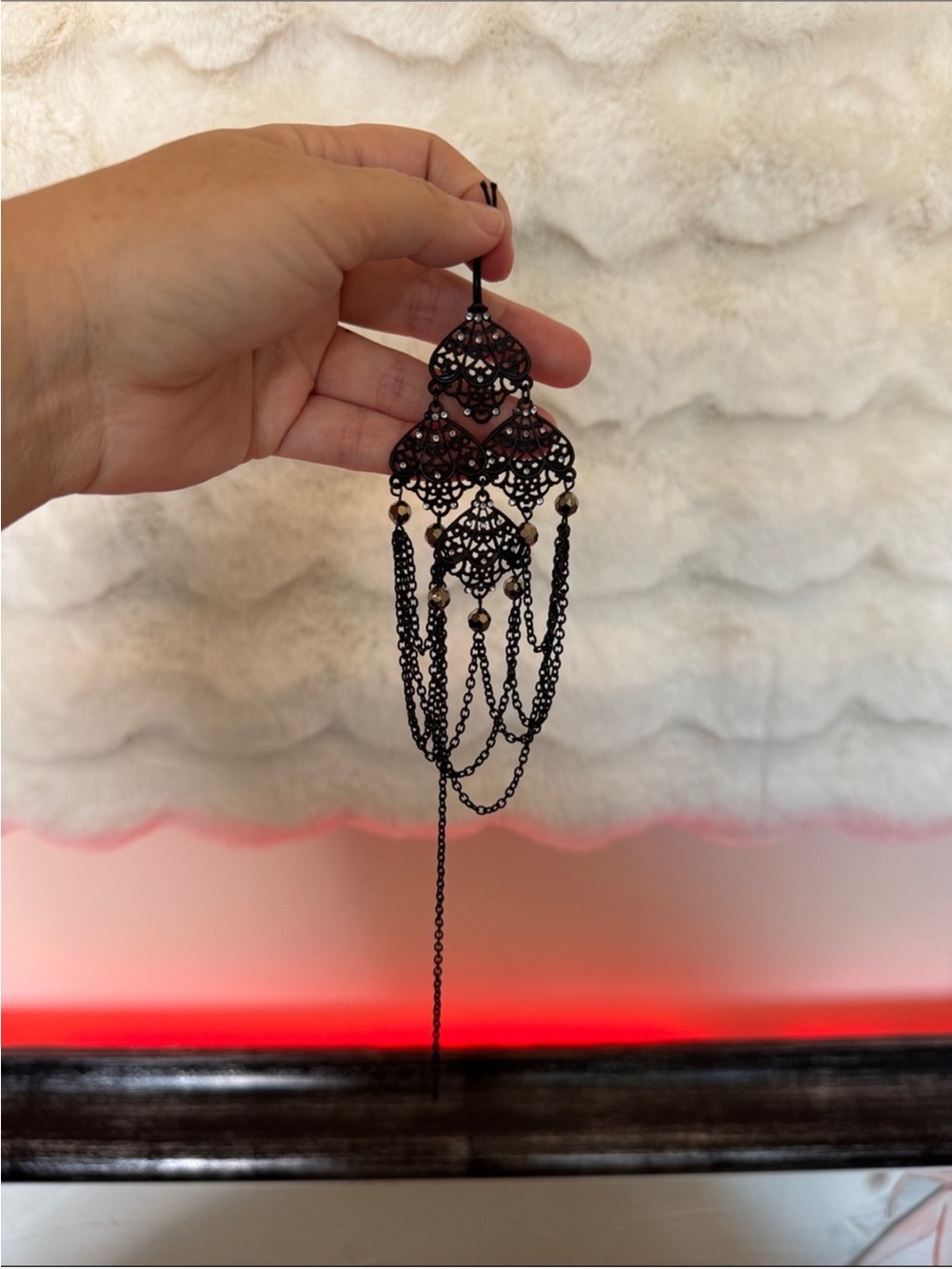 Handcrafted Black Filigree Dangle Earring but for crafting ideas now .